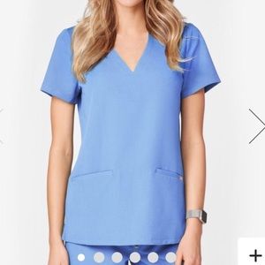 Figs casma top XS CEIL BLUE